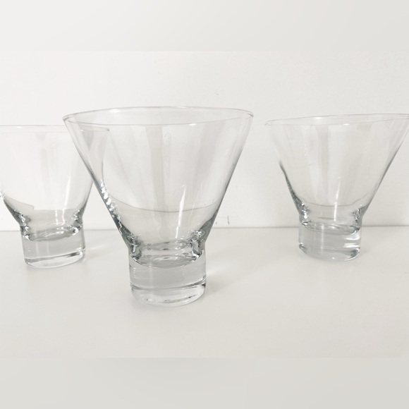 Vintage Midcentury Scandinavian Stemless Martini Glasses - Set of 4 - Picture 9 of 11